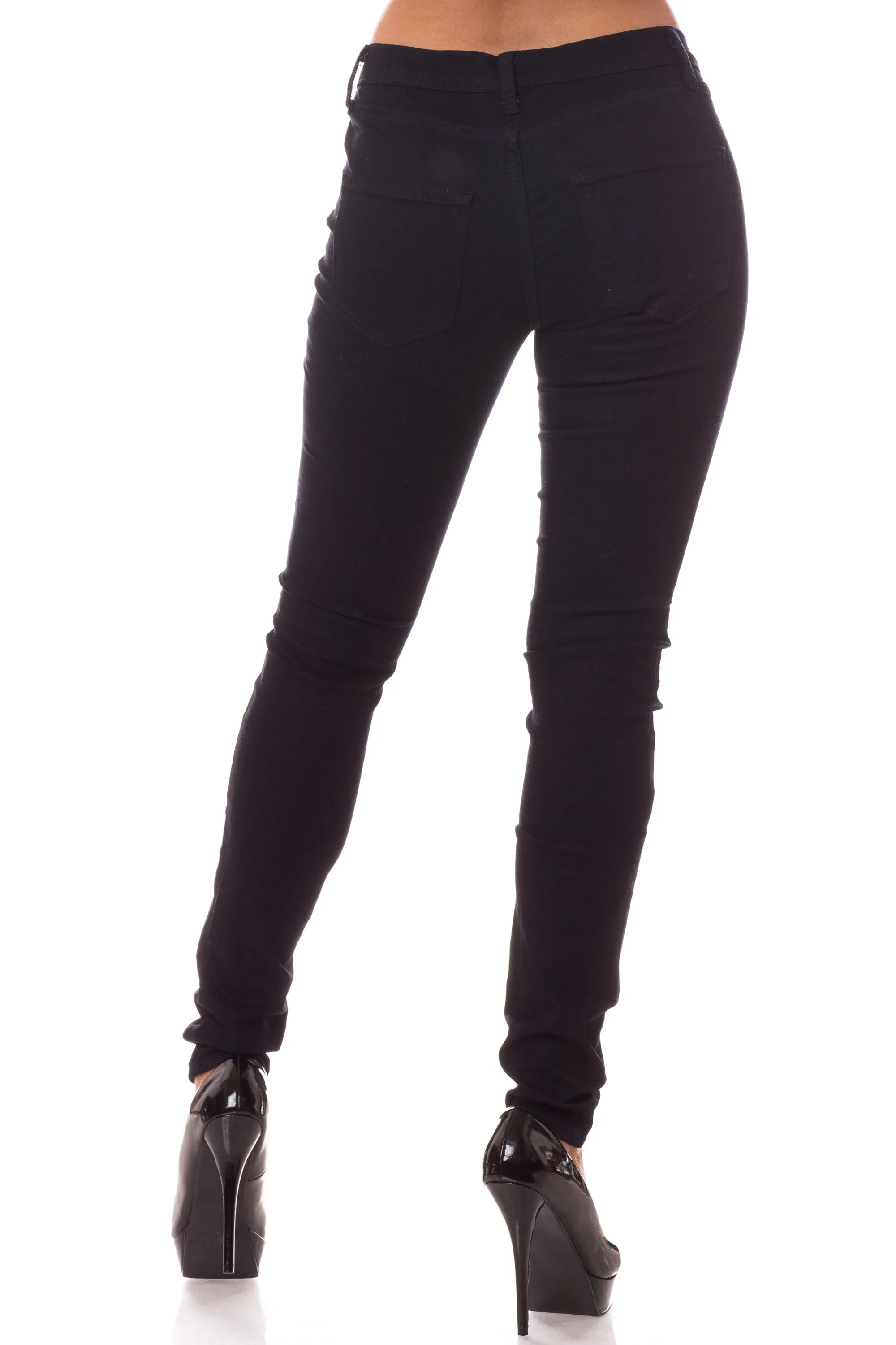 1066 Women's Mid Waisted Skinny Jeans